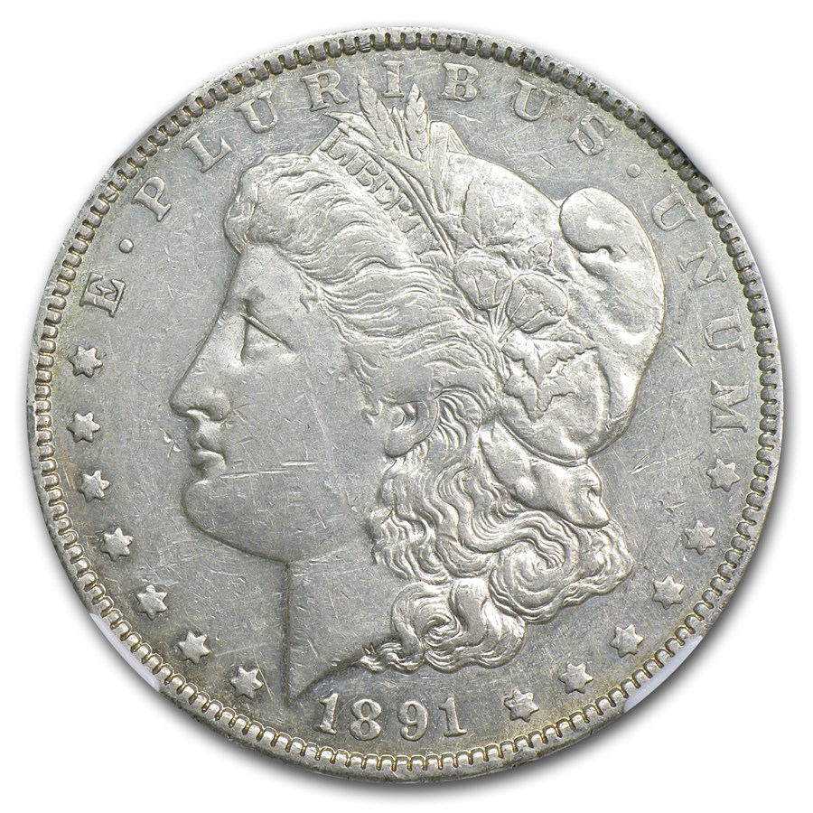 1891-CC Morgan Dollar AU