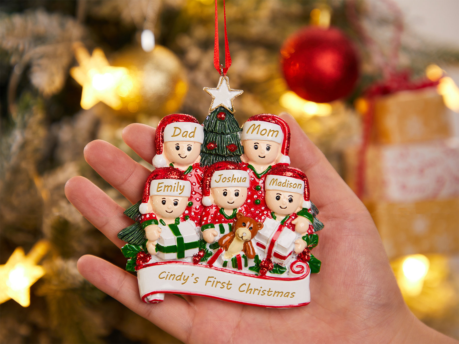 2023 Family Ornament With Names Custom Family Christmas Gift 