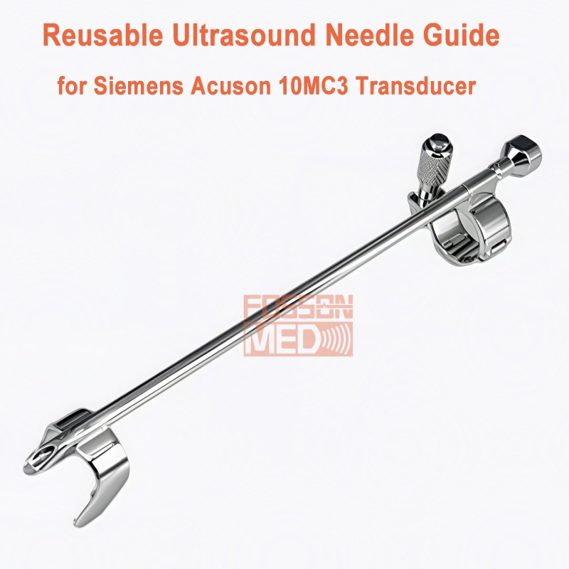 Reusable Ultrasound Biopsy Needle Guide for Siemens Acuson 10MC3 Probe
