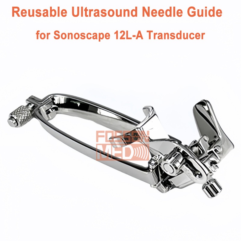 Reusable Ultrasound Biopsy Needle Guide for Sonoscape 12L-A Probe