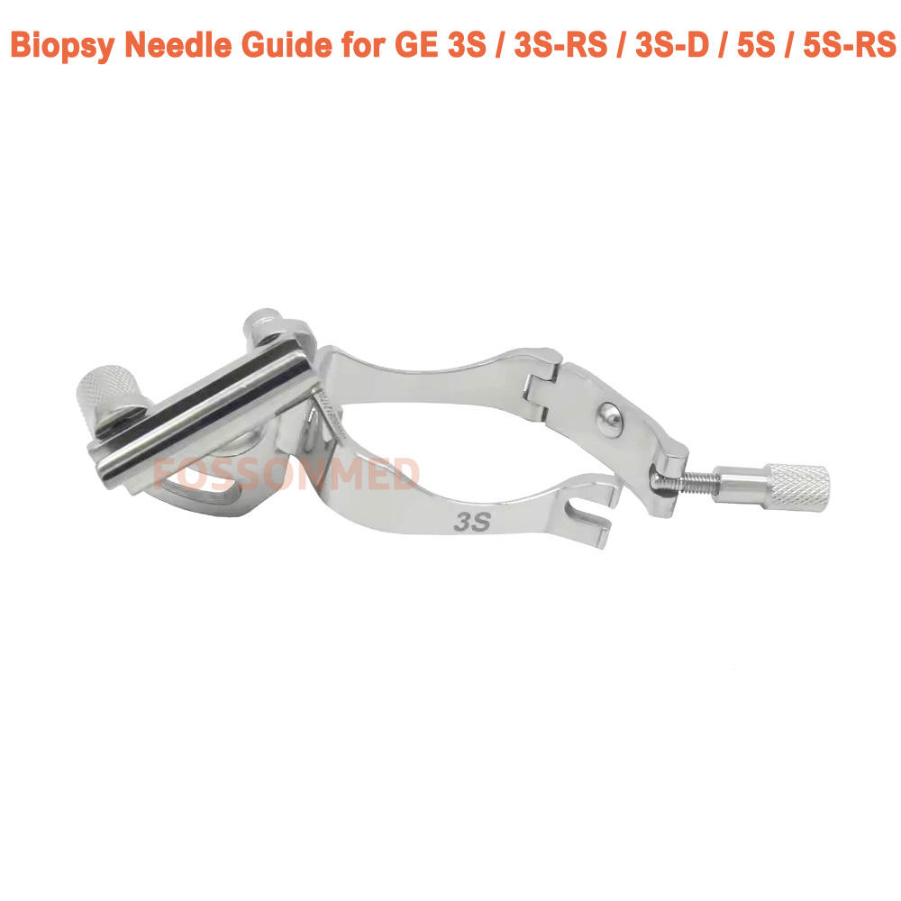 Reusable Stainless Steel Biopsy Needle Guide for GE 3S 3S-RS 3S-D 5S 5S-RS Ultrasound Transducer