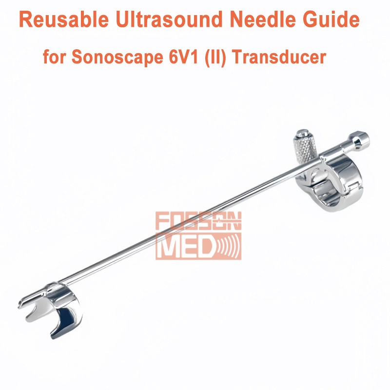 Reusable Ultrasound Biopsy Needle Guide for Sonoscape 6V1 Probe
