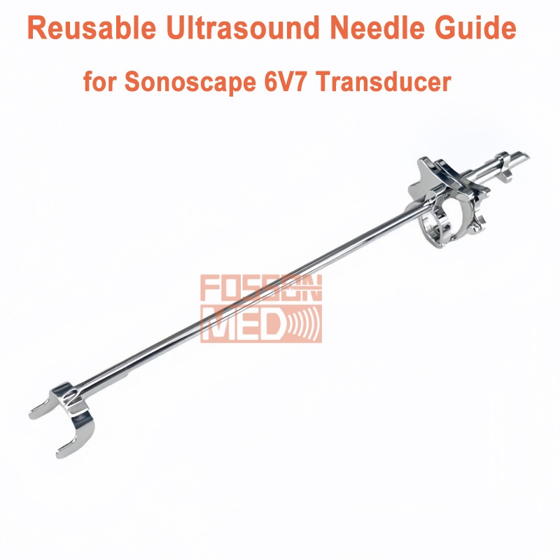 Reusable Ultrasound Biopsy Needle Guide for Sonoscape 6V7 Probe