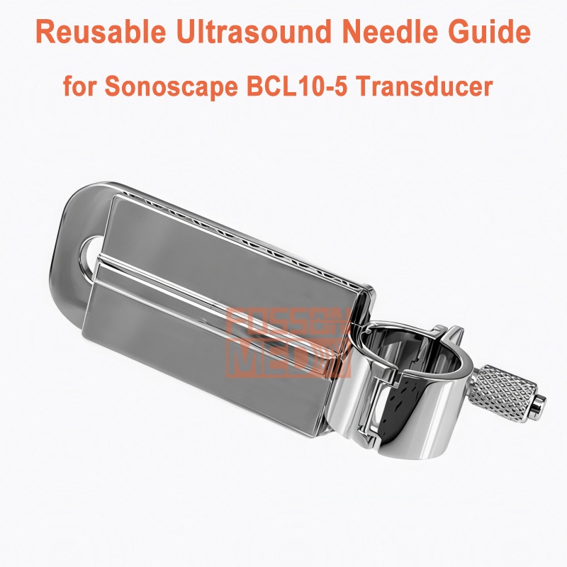 Reusable Ultrasound Biopsy Needle Guide for Sonoscape BCL10-5 Probe