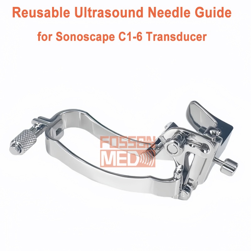 Reusable Ultrasound Biopsy Needle Guide for Sonoscape C1-6 Probe
