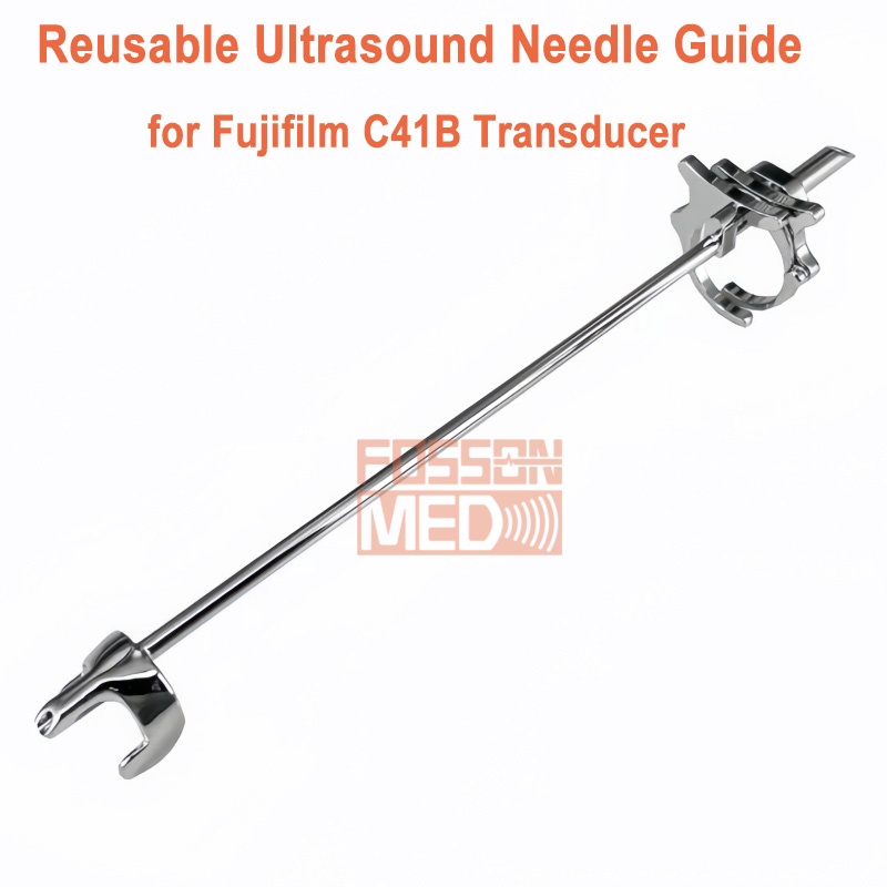 Reusable Ultrasound Biopsy Needle Guide for Fujifilm C41B Probe