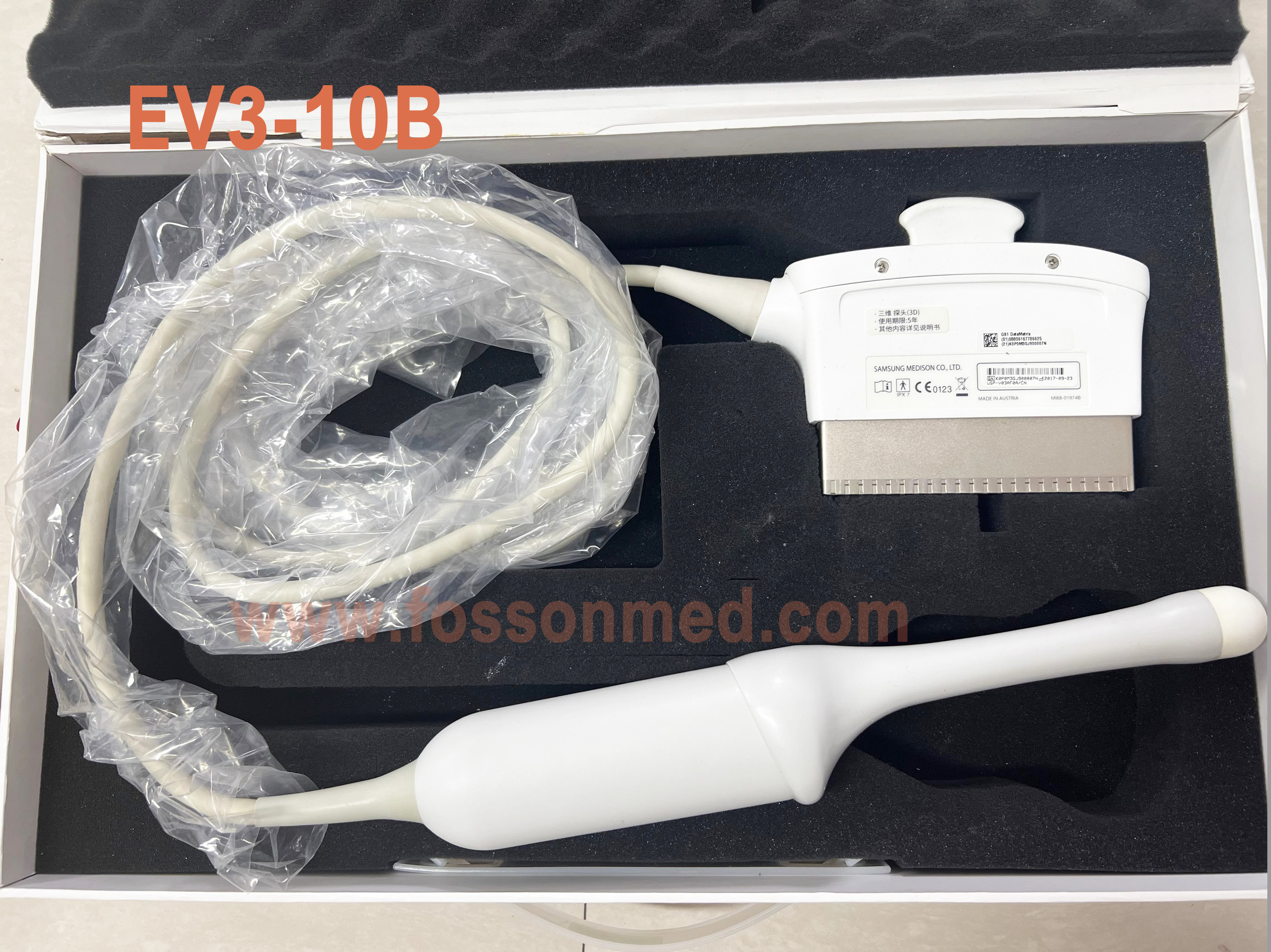Original Used Samsung Medison EV3-10B 3D Transvaginal Curved Ultrasound Transducer for RS80EVO / RS85 / WS80A / W10 / W9 / I10