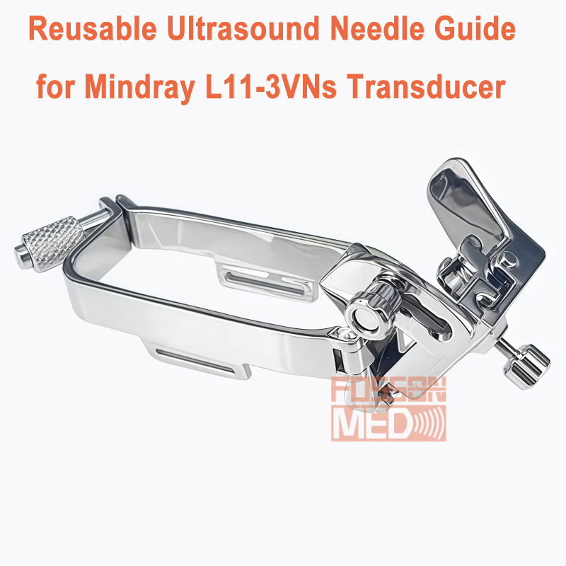 Reusable Ultrasound Biopsy Needle Guide for Mindray L11-3VNs Probe