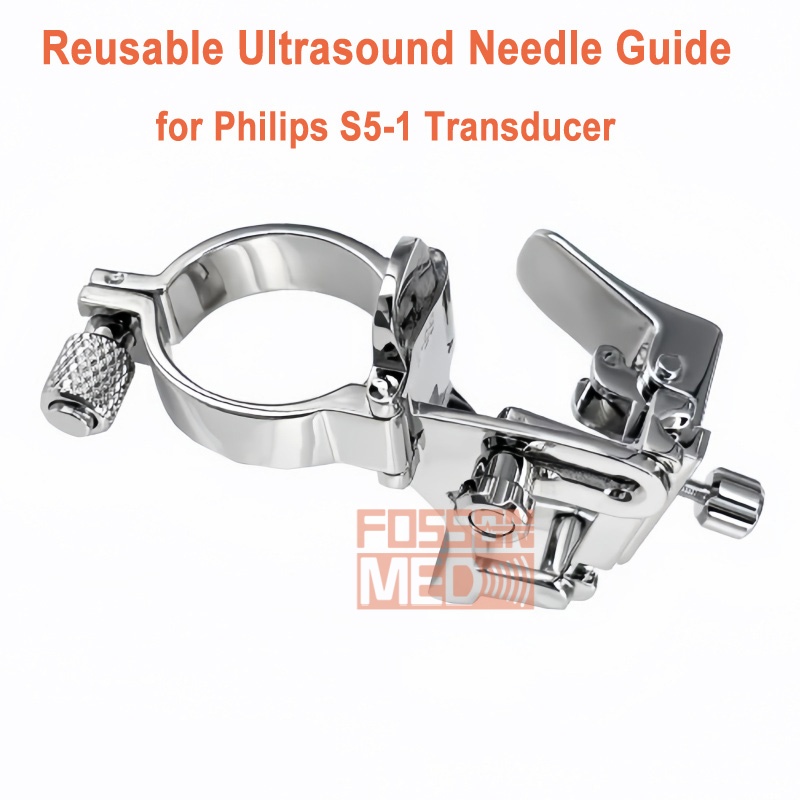 Reusable Ultrasound Biopsy Needle Guide for Philips S5-1 Probe