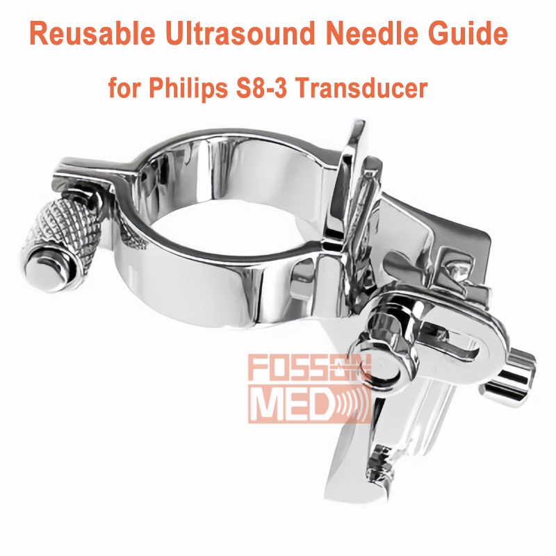Reusable Ultrasound Biopsy Needle Guide for Philips S8-3 Probe