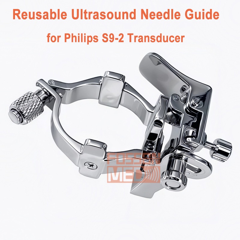 Reusable Ultrasound Biopsy Needle Guide for Philips S9-2 Probe
