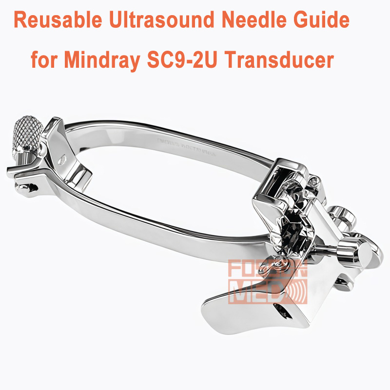Reusable Ultrasound Biopsy Needle Guide for Mindray SC9-2U Probe
