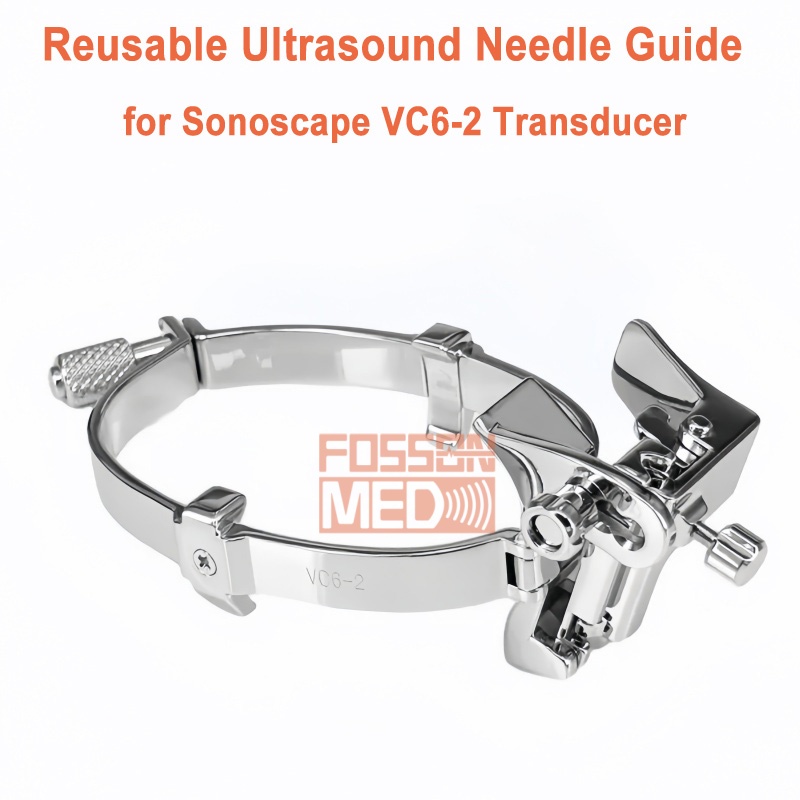 Reusable Ultrasound Biopsy Needle Guide for Sonoscape VC6-2 Probe
