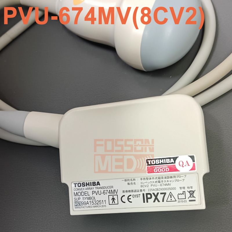 Original Used Canon Toshiba PVU-674MV 8CV2 Volumetric 4D Convex Array Ultrasound Transducer Probe for Xario 100 Xario 200