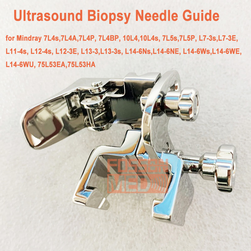 Reusable Ultrasound Biopsy Needle Guide for Mindray 7L4s 7L4A 7L4P 7L4BP 10L4 10L4s 7L5s 7L5P L7-3s L7-3E L11-4s L12-4s L12-3E L13-3 L13-3s L14-6Ns L14-6NE L14-6WsL14-6WE,L14-6WU, 75L53EA,75L53HA Probe