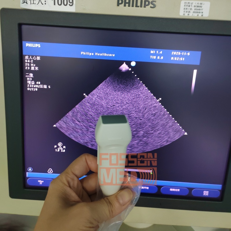 Compatible New Philips S4-2 Cardiac Ultrasound Probe for HD 6 HD 7 HD 9 HD 11 Envisor-FOSSONMED