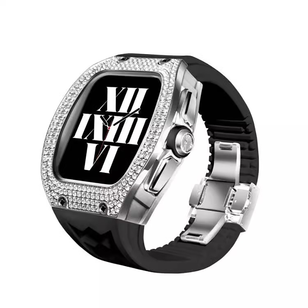 RM V90 Titanium alloy 5A Zircon Fluororubber Luxury Retrofit Kit Apple Watch 44/45mm