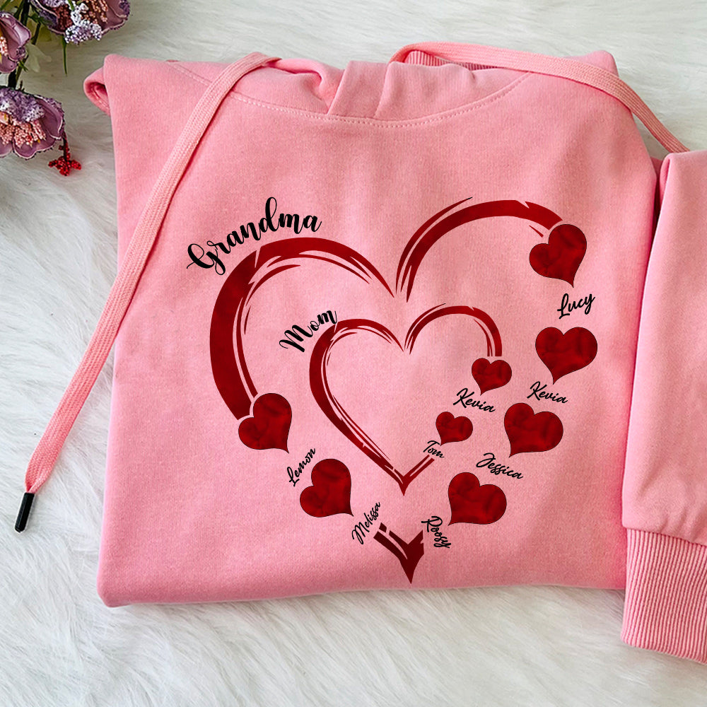 Mommy's Heart Sweethearts Family Customized Hoodie/Crewneck