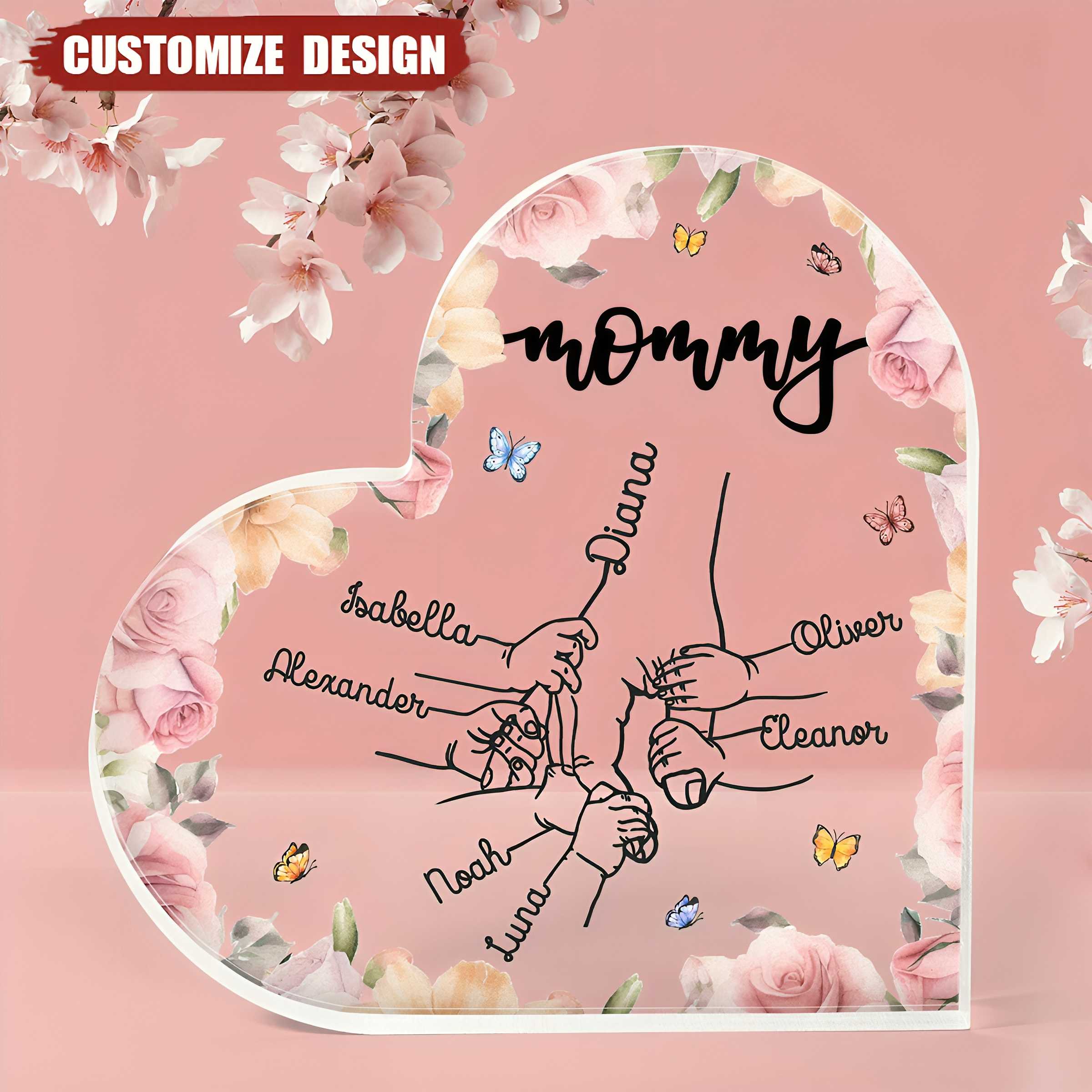 Holding Mom's Hand - Personalized Acrylic Plaque