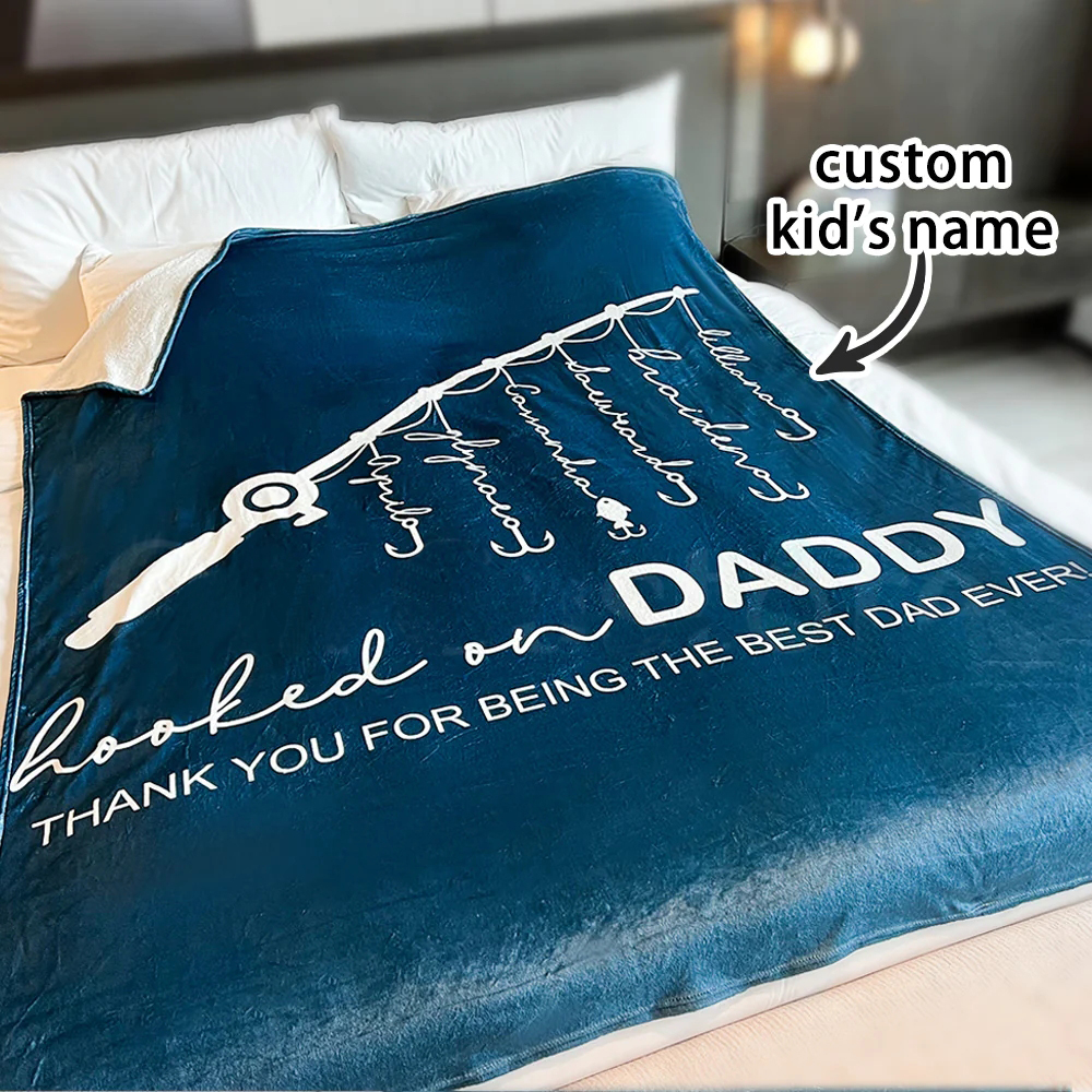 Personalized Dad Fishing Blanket