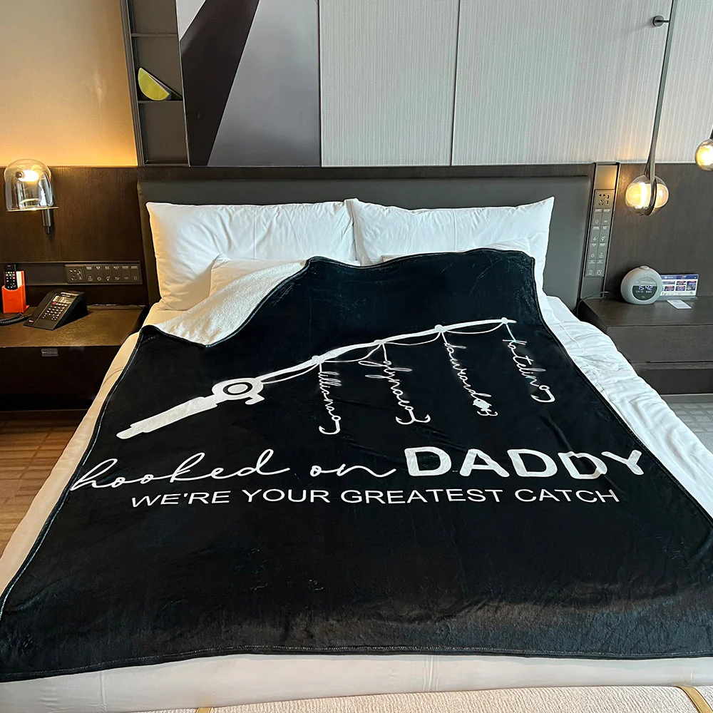 Personalized Dad Fishing Blanket