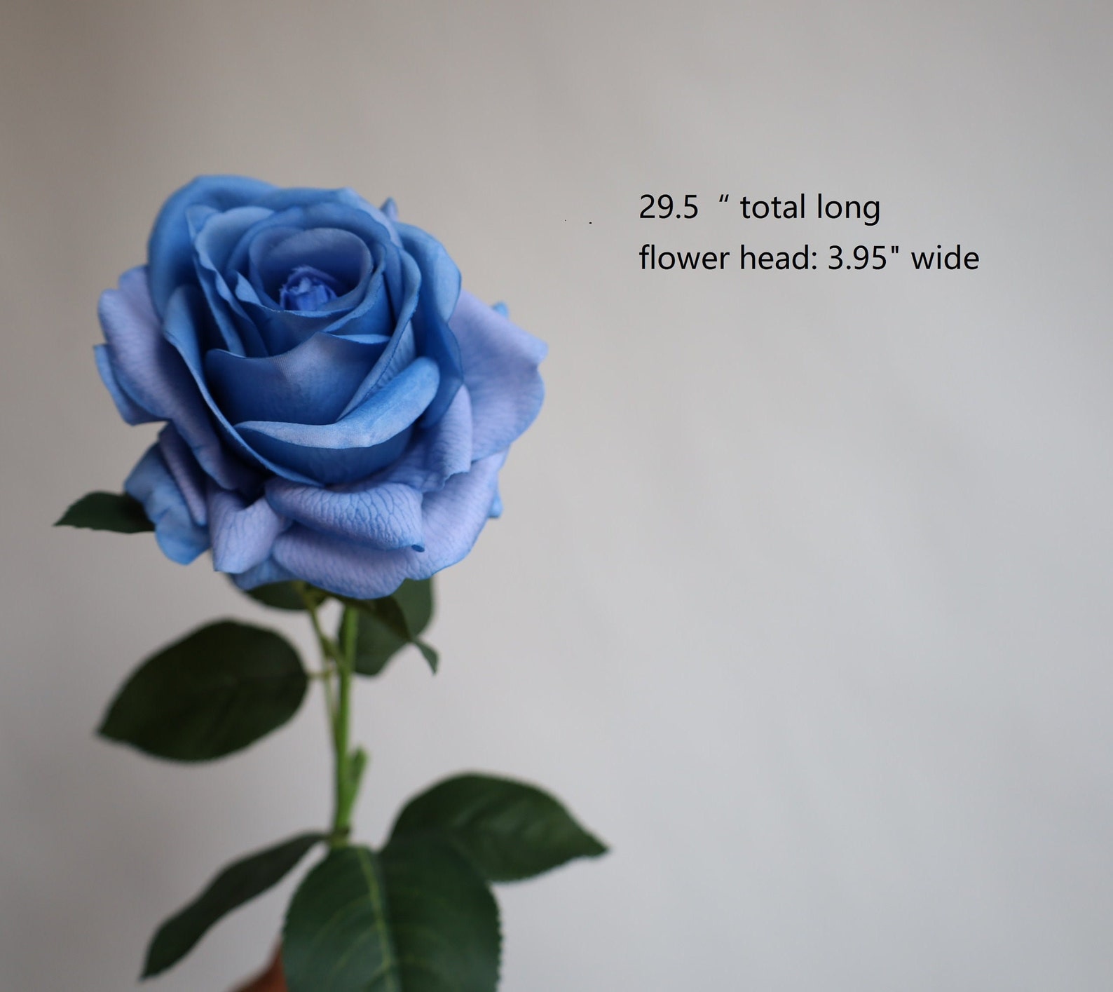 17 Dusty Blue Real Touch Faux Roses
