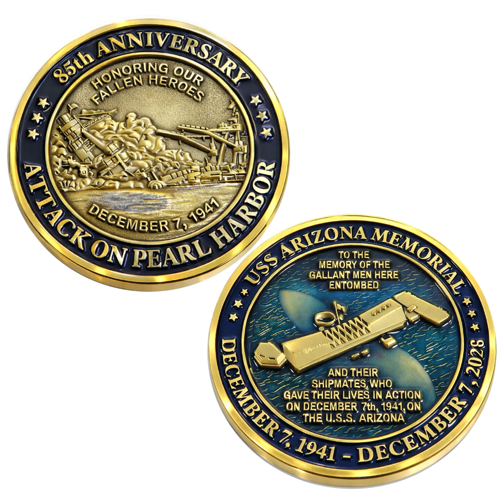 ⚓ Pearl Harbor 85th Anniversary Memorial Challenge Coin