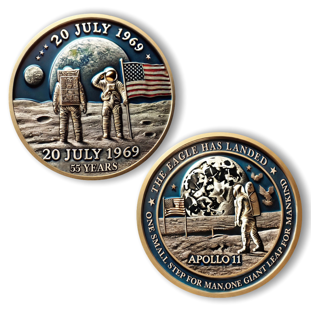 Apollo 11 55th Anniversary NASA Challenge Coin