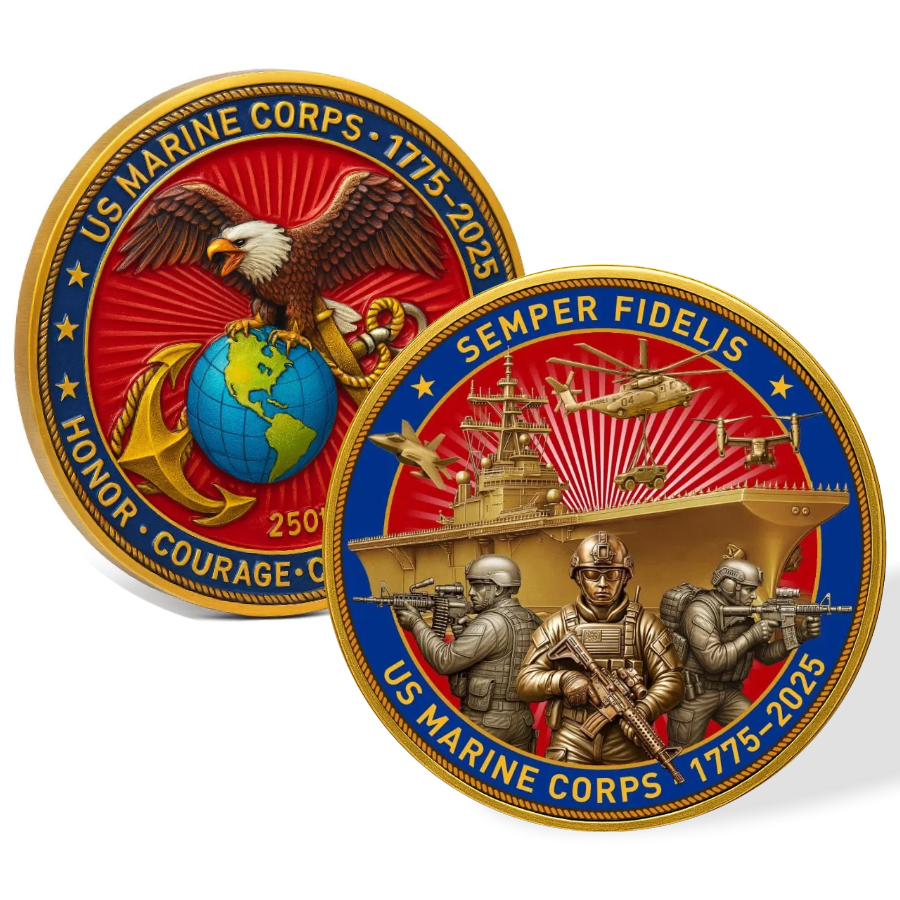 US Marine Corps 250th Anniversary Commemorative Coin