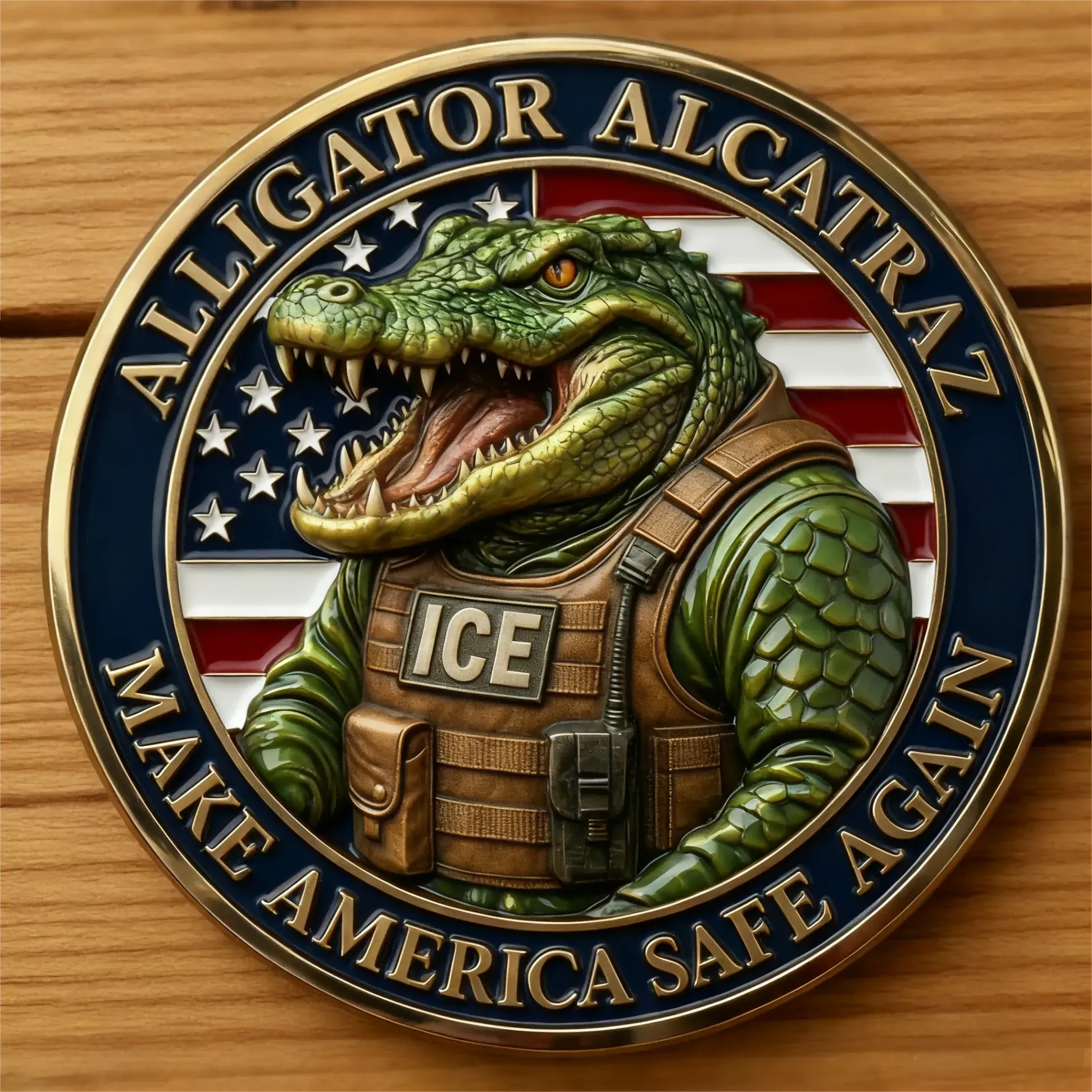 Alligator Alcatraz Doormat: Make America Safe Again【BUY 2 FREE SHIPPING】