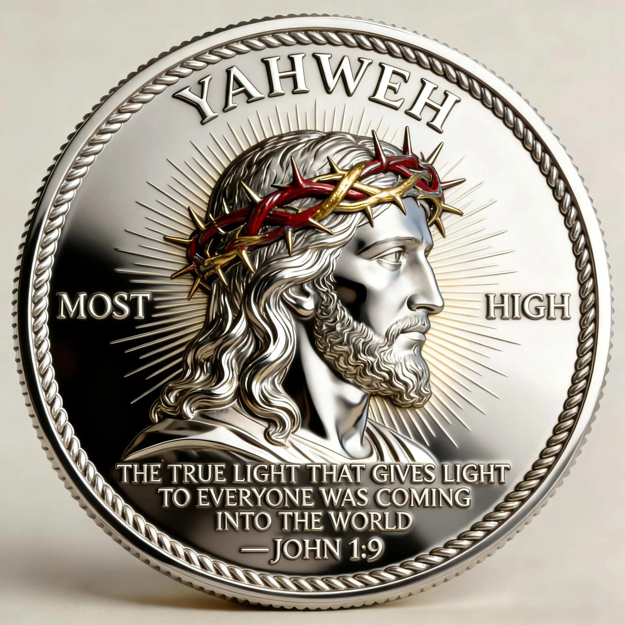YAHWEH The True Light Faith Printed Hat with Free Faith Coin Gift