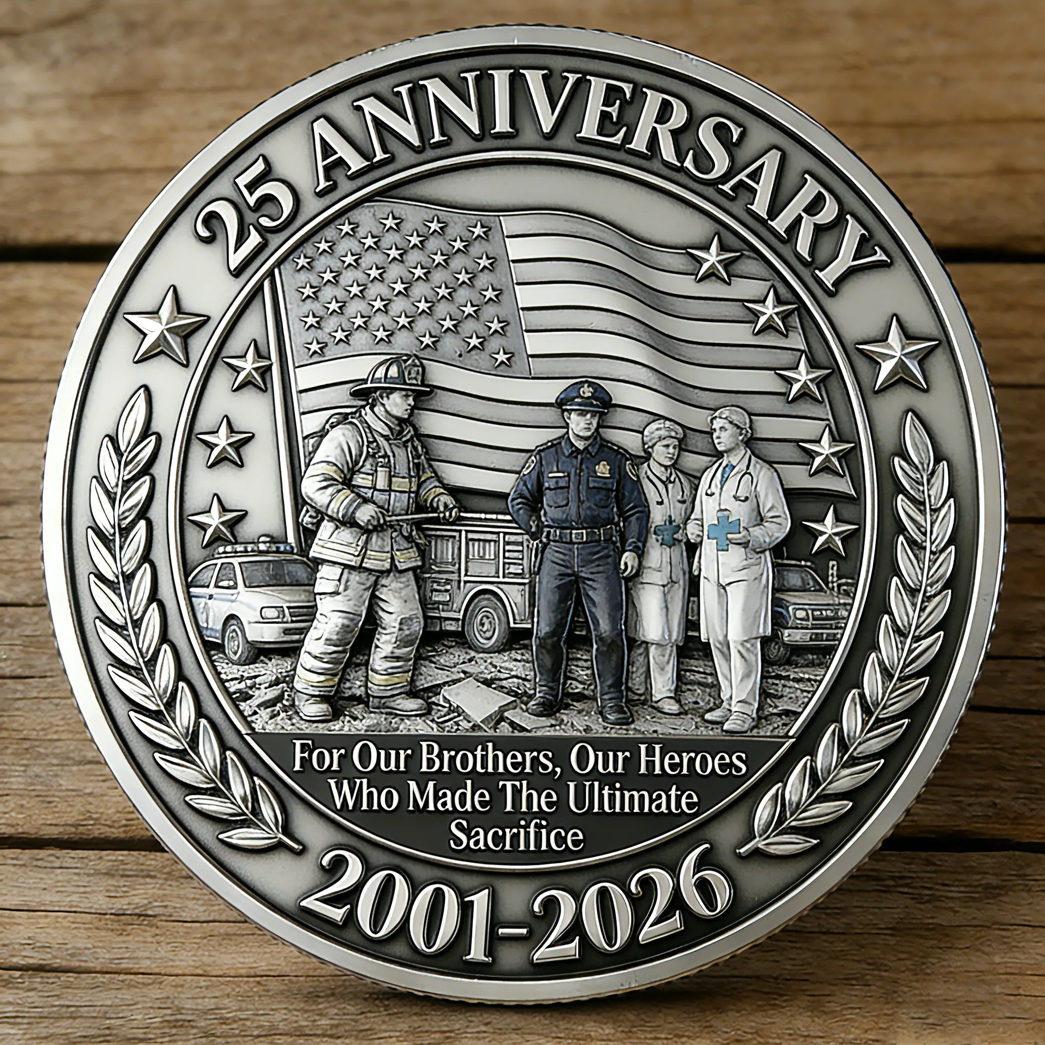 🏆New Year 60% OFF - 🚒 9/11 Memorial Collectible Coin – 25th Anniversary & Mayer Fire Department ✨