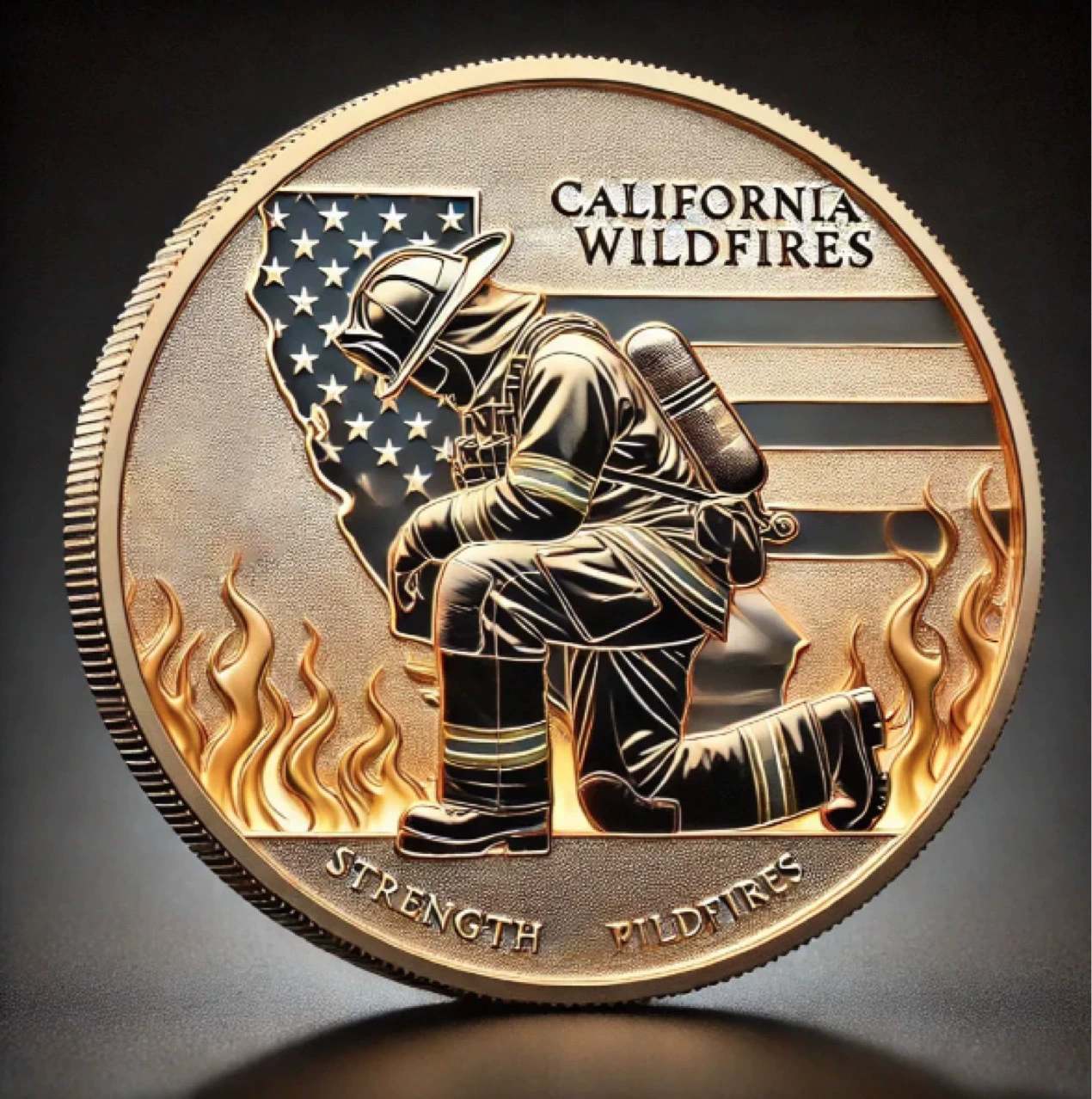 California Wildfires Commemorative Firefighter Challenge Coins