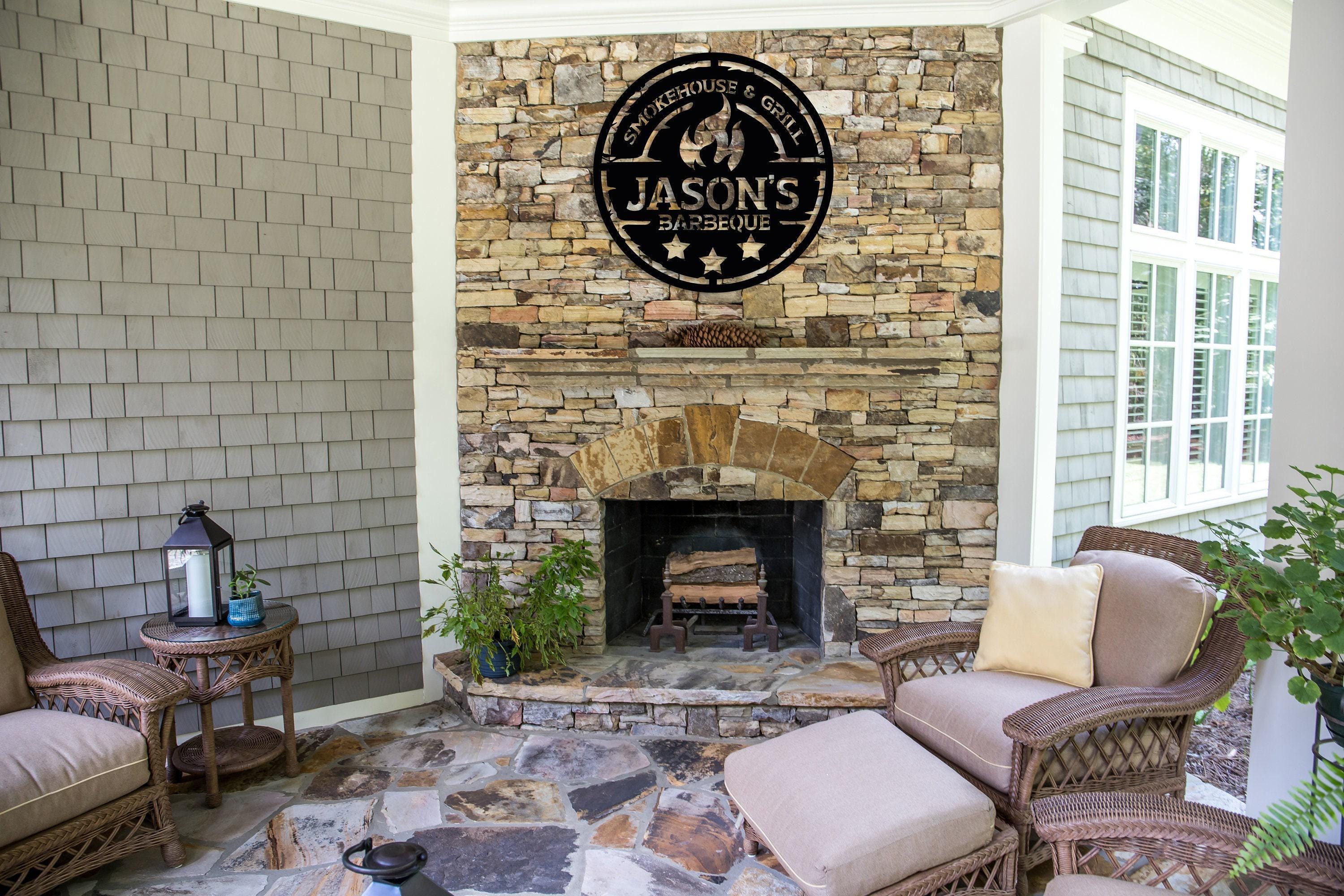 Personalized Metal BBQ Wall Sign | Custom Outdoor Grill Decor & Gift