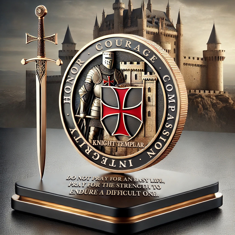 ''Armor Of God'' Knights Templar Challenge Coin