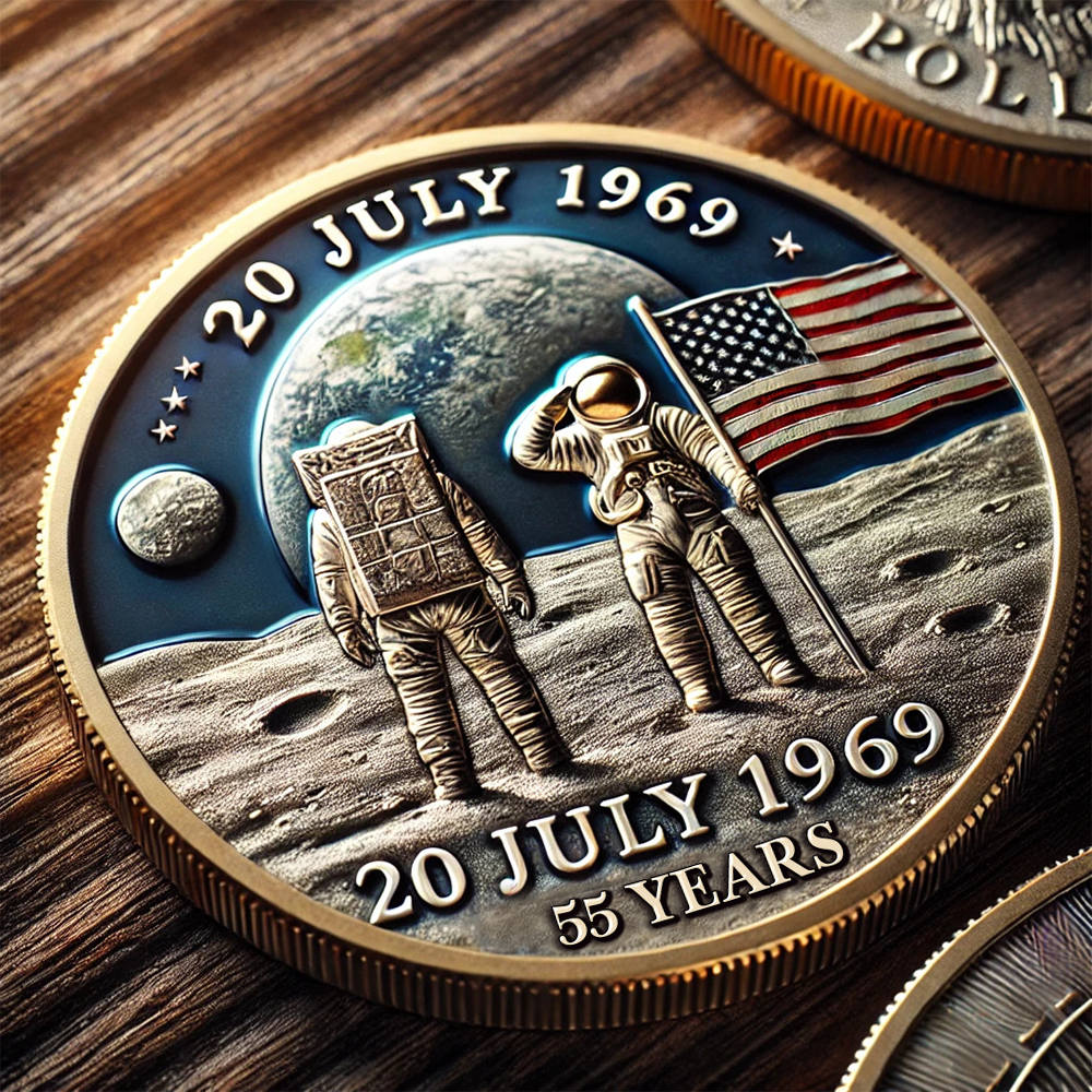 Apollo 11 55th Anniversary NASA Challenge Coin