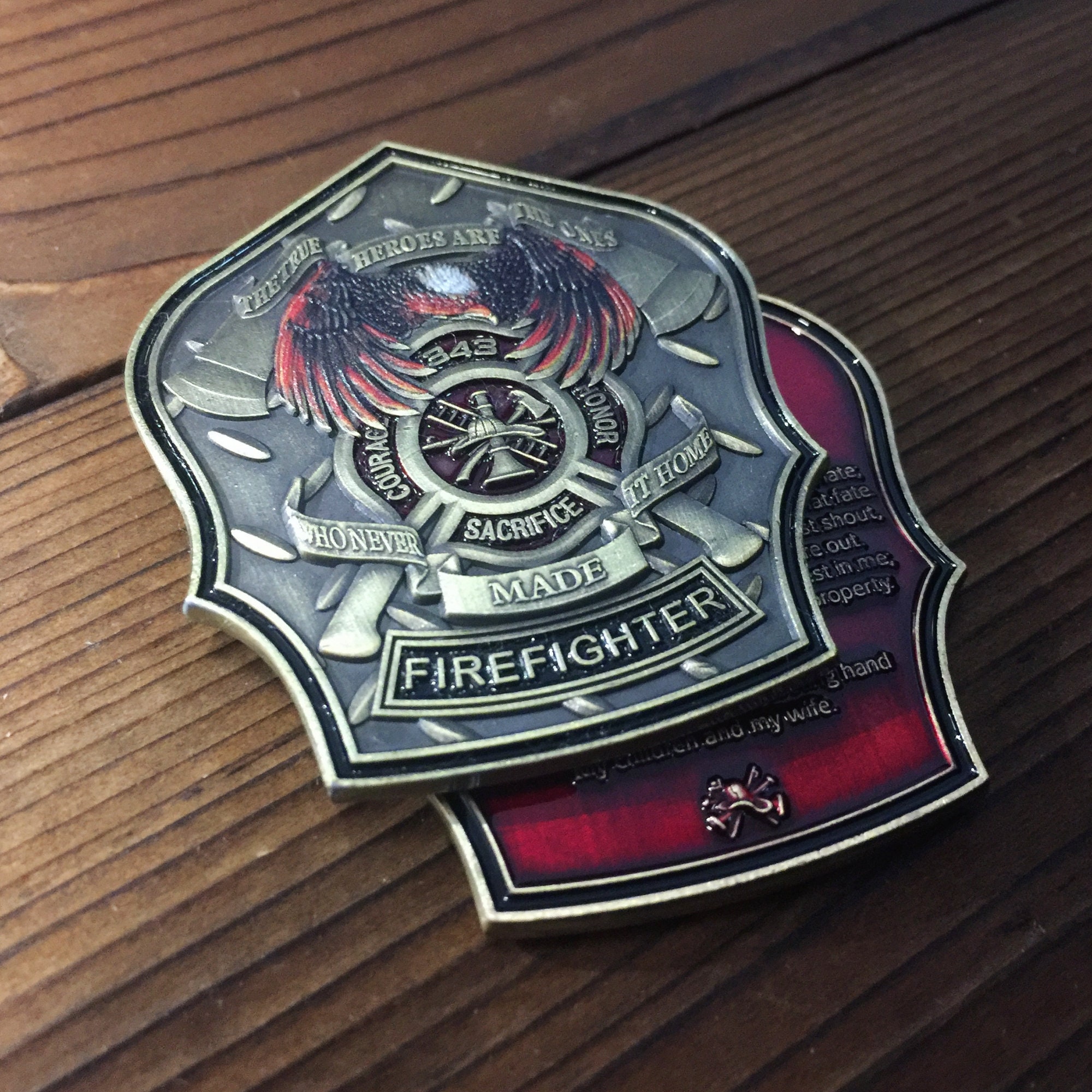 911 Commemorative Firefighter Challenge Coin 