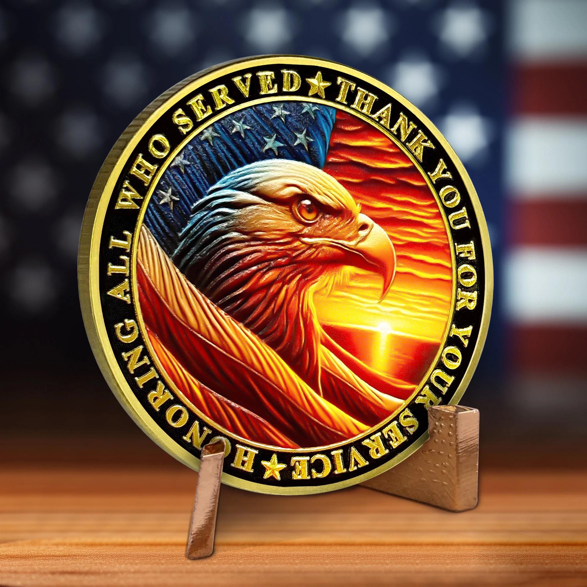Military Challenge Coin - Veterans Soldiers Thank You Gifts 