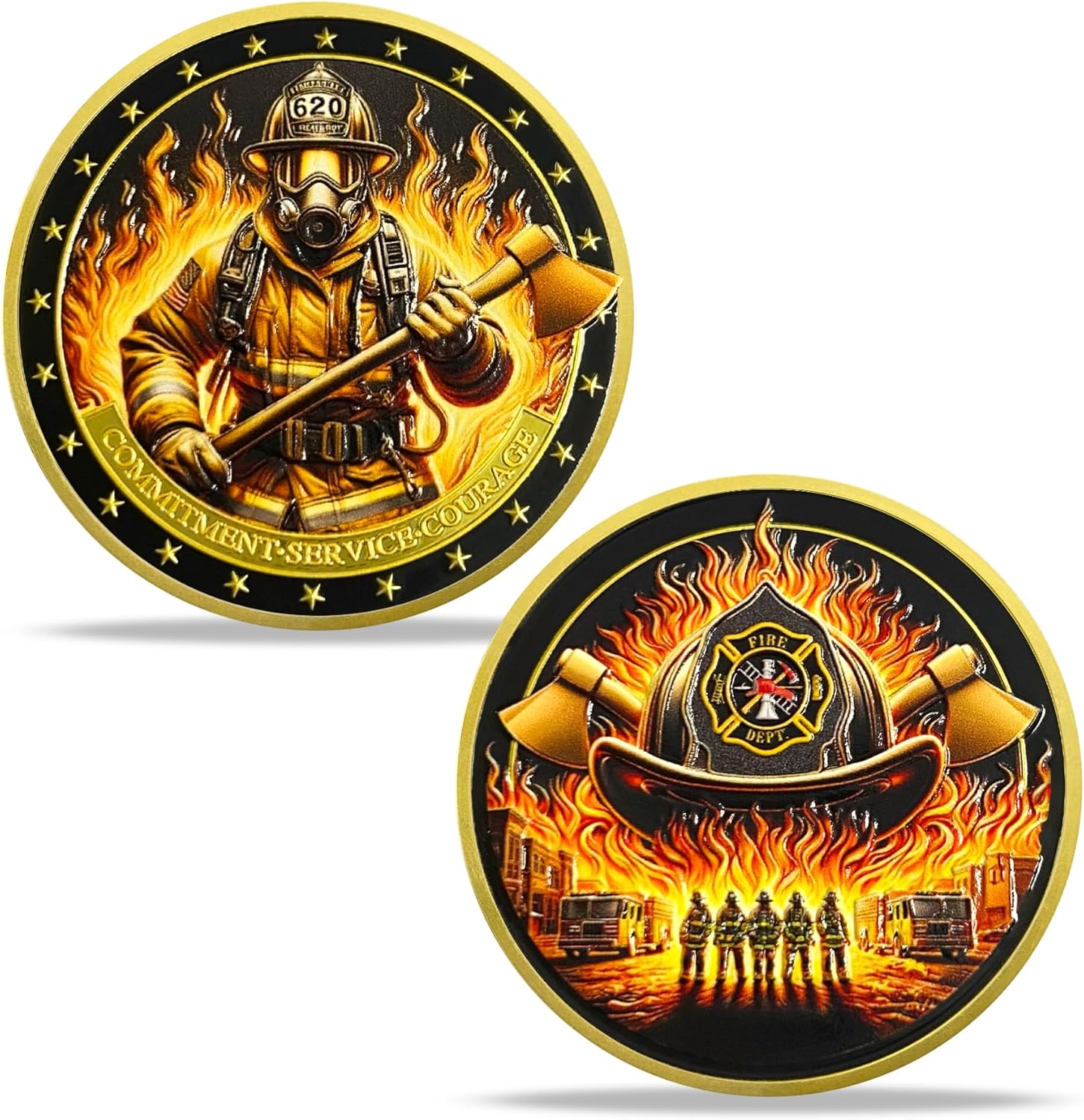 Firefighter Fire Rescue Challenge Coin