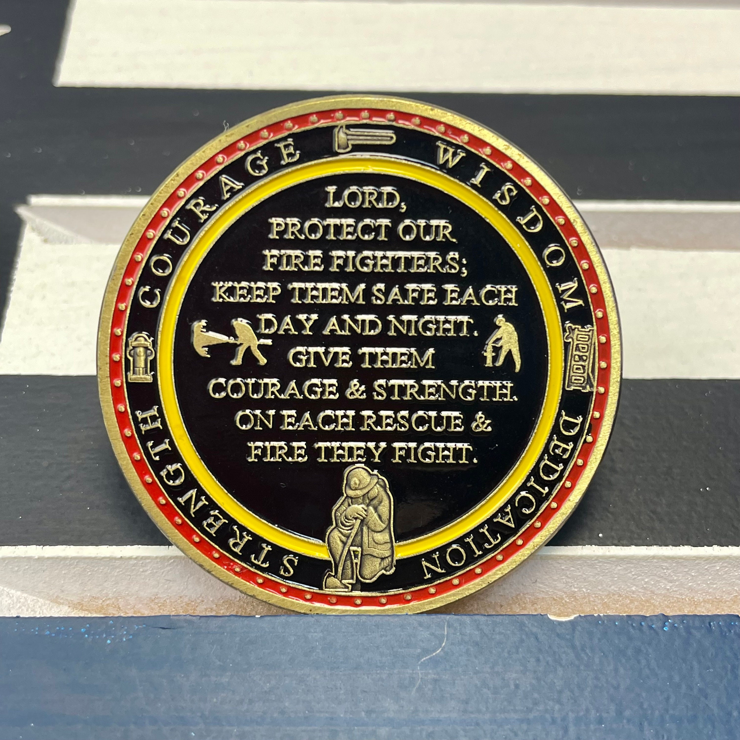 Firefighter Challenge Coin - Thank You Firefighter Badge Gift