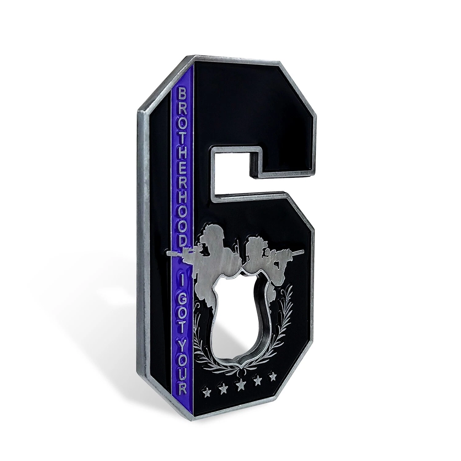 Thin Blue Line Law Enforcement Police Challenge Coin - I Got Your Brother "SIX"