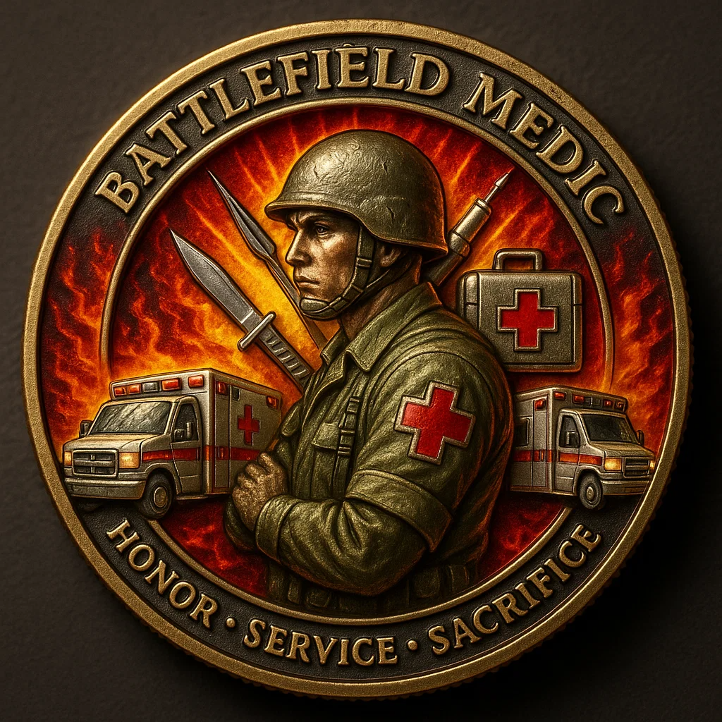 Battlefield Medic Commemorative Coin-Honor Those Who Heal in Hell 🎖️🚑