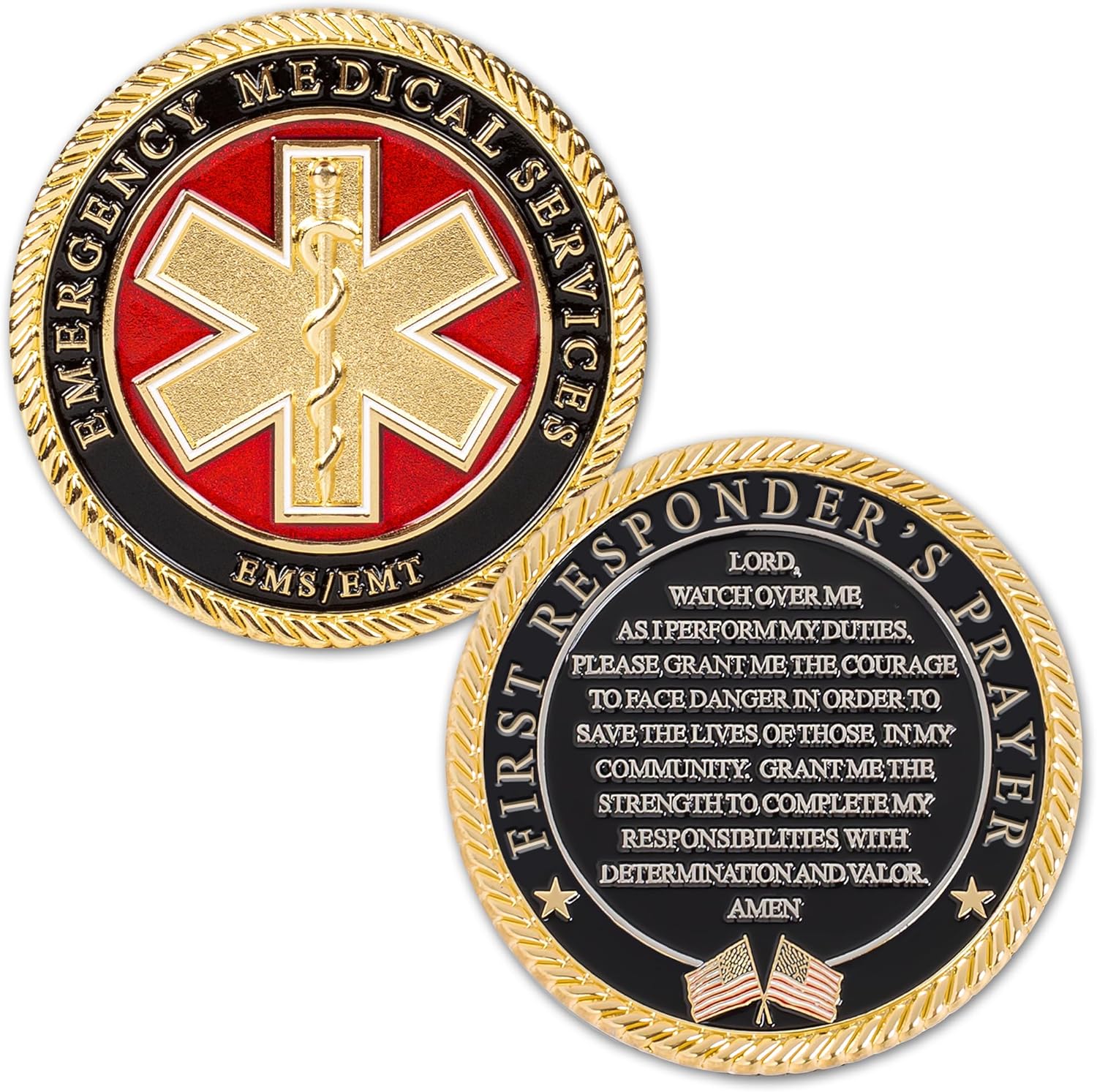 EMS-EMT First Responder Prayer Coin