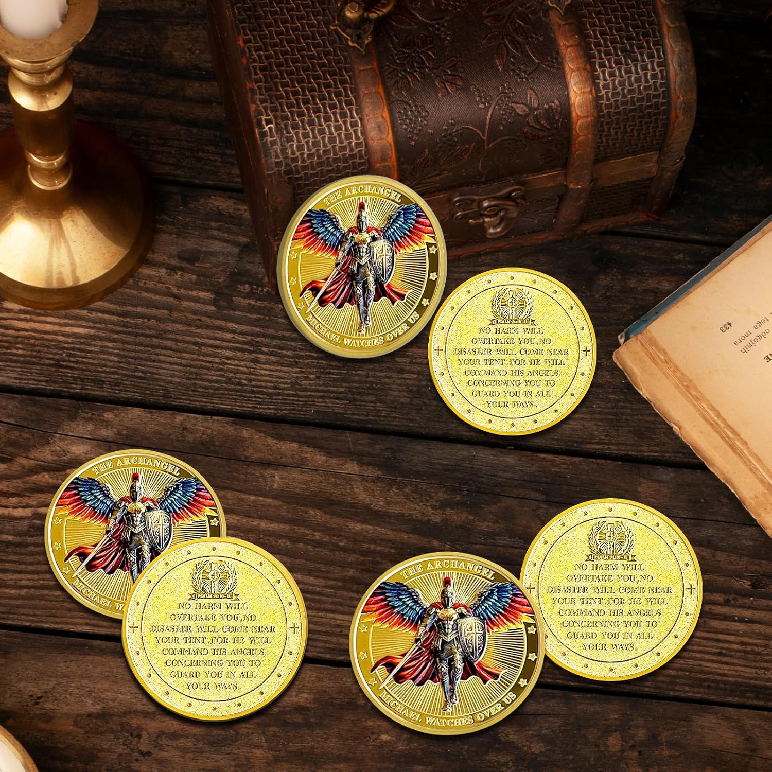 The Archangel Michael Watches Over Us Commemorative Challenge Coin Medal Gift