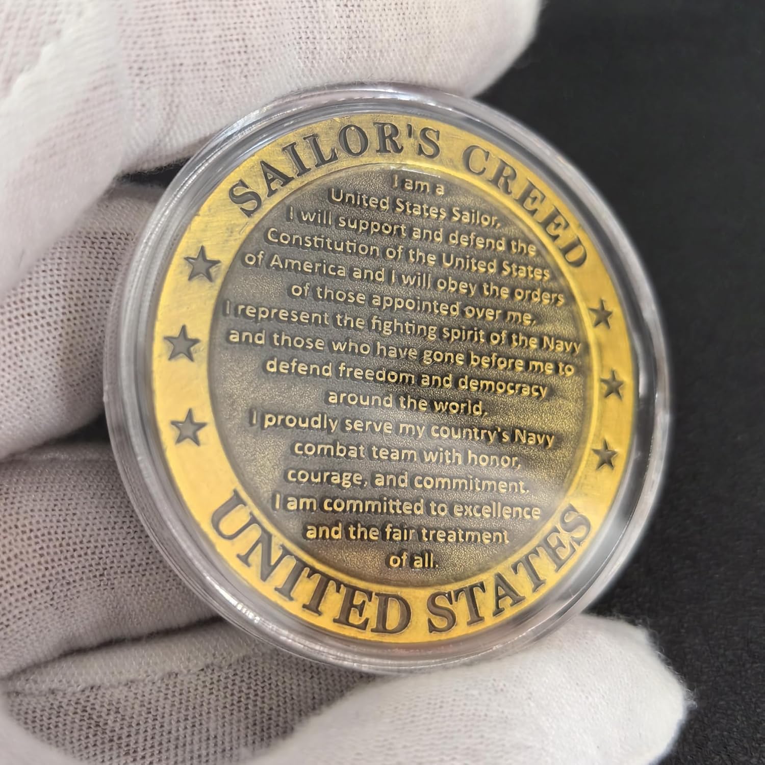Strugglejewelry United States Sailor's Creed Challenge Coin