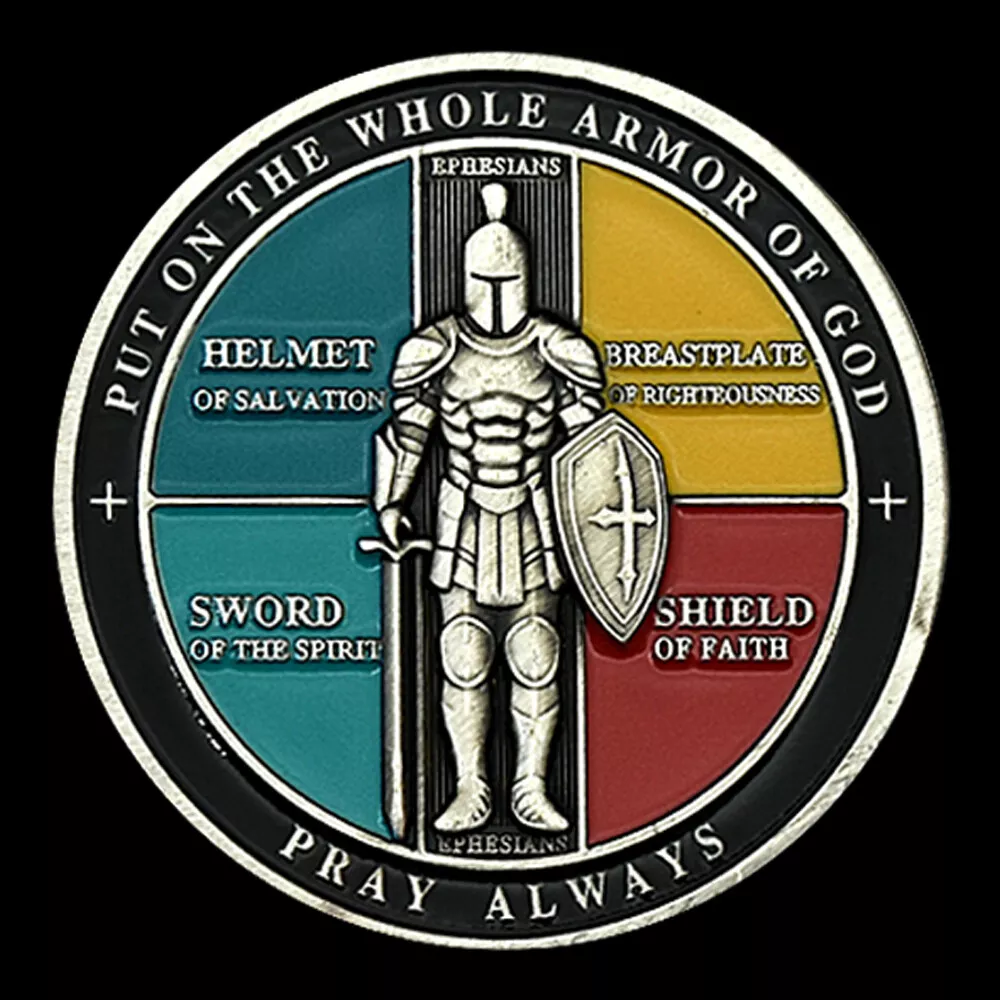 Armor of God Challenge Coin Knight Metal Crafts