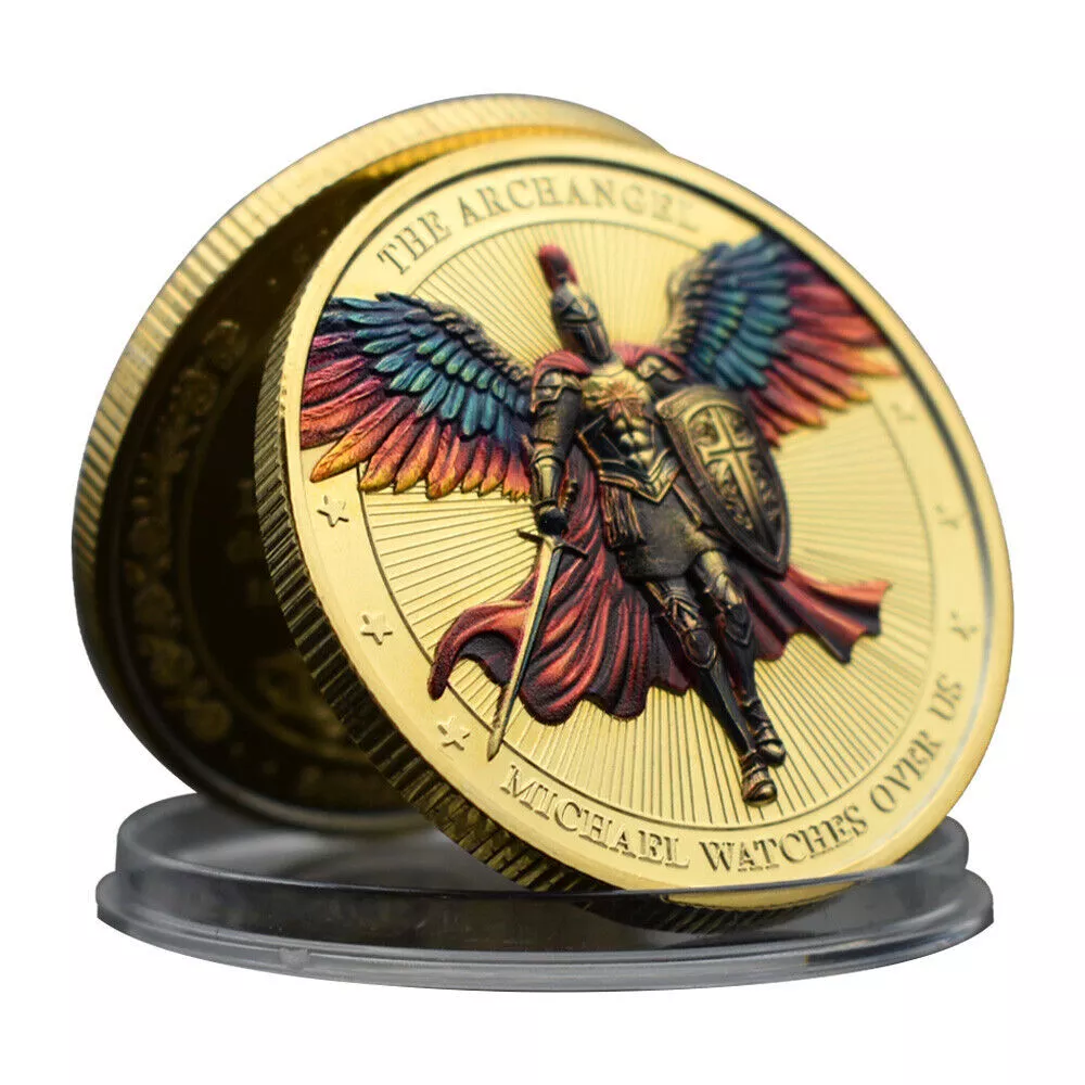 The Archangel Michael Watches Over Us Commemorative Challenge Coin Medal Gift