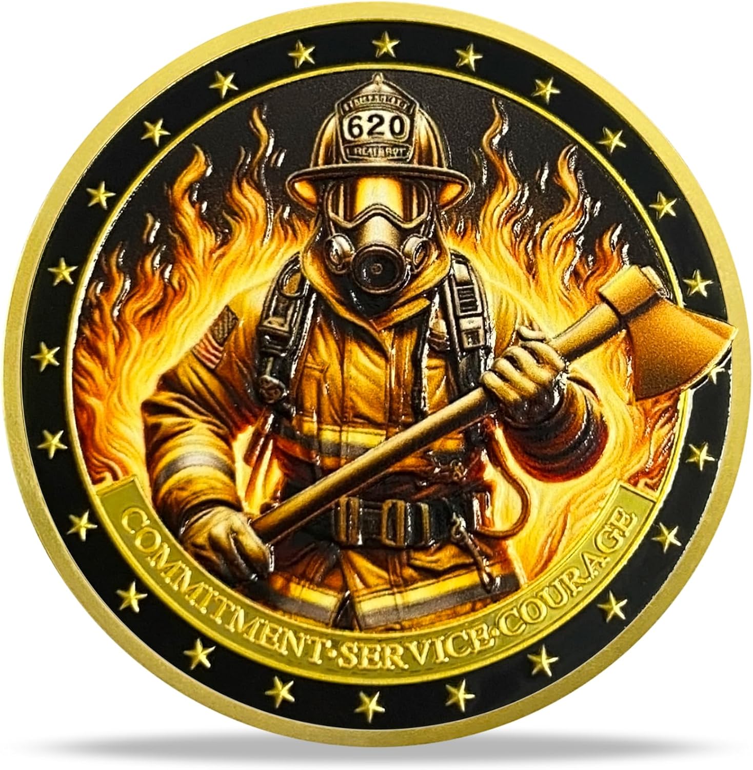 Firefighter Fire Rescue Challenge Coin