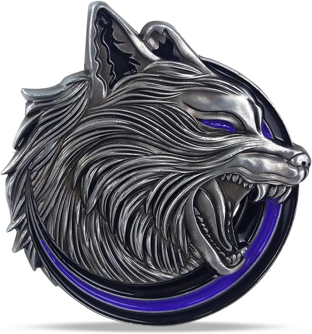 Sheepdog Wolf Challenge Coin: Thin Blue Line Law Enforcement Gift