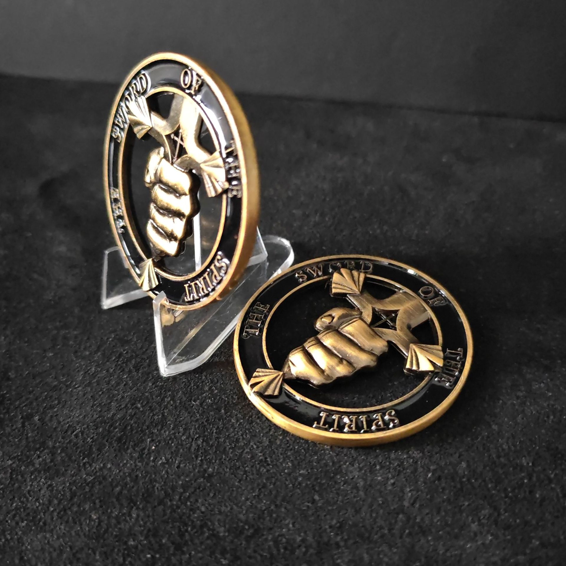 Sword of the Spirit Christian Faith Prayer Token Coin 